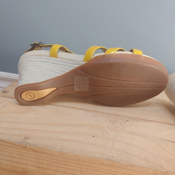 (2/$20) Rockport yellow wedge espadrilles size 7 👑 Host Pick 👑 - Picture 8 of 13